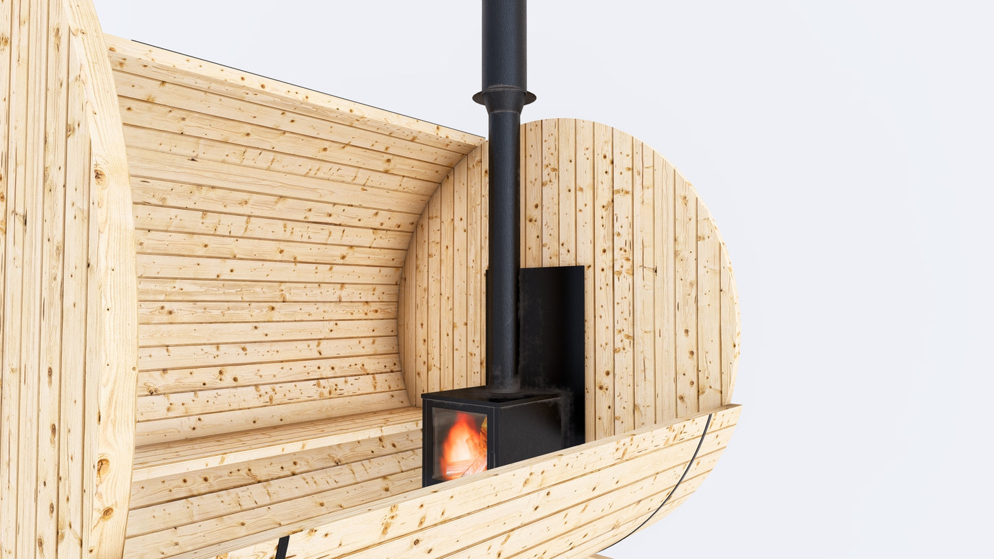 Barrel Sauna 7x8 Without Porch