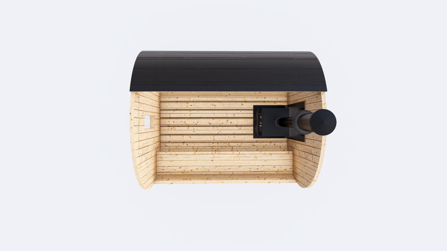 Barrel Sauna 7x8 Without Porch